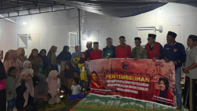 Berbagi Berkah Ramadan, DPC PDI Perjuangan Bener Meriah Potong Satu Ekor Lembu dan Buka Puasa Bersama Warga di Huntara