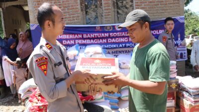 Mahasiswa STIK-PTIK Lemdiklat Polri Angkatan 83/WPS Dan Polres Bener Meriah Salurkan Bantuan Sosial Kapolri Untuk Warga Terdampak Bencana