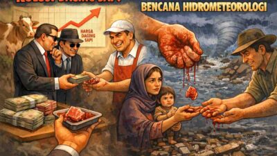 “Kolusi Daging Sapi, korban Hidrometeorologi dapat sebesar kaki kelinci” 