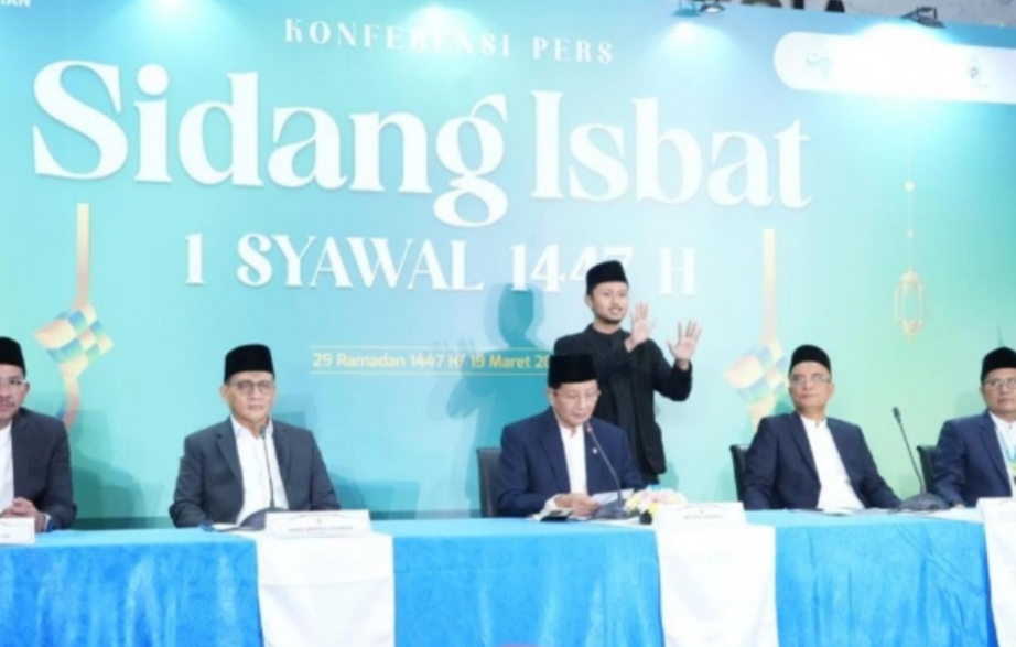 Konferensi pers Sidang Isbat penetapan awal bulan Hijriah dan Hari Raya Idul Adha 1447 Hijriah yang digelar Kementerian Agama di Kantor Kemenag, Jalan MH Thamrin, Jakarta, Minggu 17 Mei 2026. (Foto: Ist)