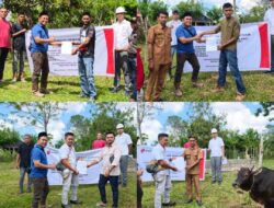 Perusahaan Sawit Salurkan Bantuan Hewan Qurban untuk Empat Desa di Aceh Timur