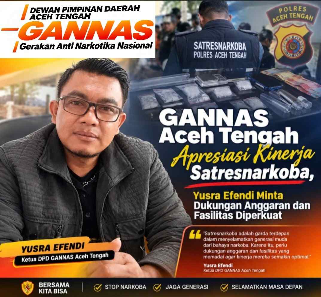 Foto/dok - Yusra Efendi, Ketua Dewan Pimpinan Daerah (DPD) Gerakan Anti Narkotika Nasional (GANNAS) Kabupaten Aceh Tengah/SJN.Com