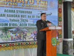 Syukuran HUT TNI ke-81, Dandim Aceh Tengah Tegaskan Kekuatan TNI Bersama Rakyat