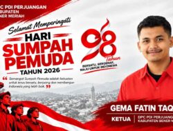 KETUA DPC PDI PERJUANGAN BENER MERIAH AJAK PEMUDA BERSATU DAN BERGERAK MEMBANGUN INDONESIA PADA HARI SUMPAH PEMUDA 2026